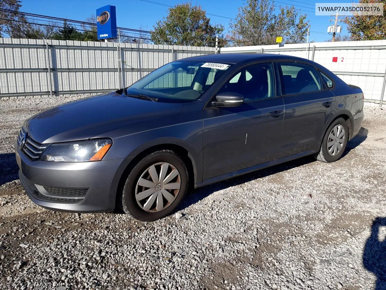 2013 Volkswagen Passat S VIN: 1VWAP7A35DC052176 Lot: 78580444