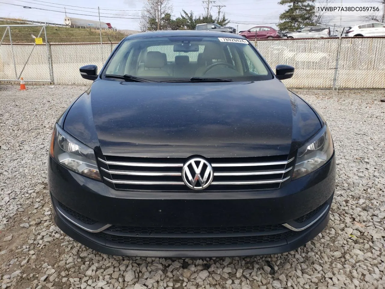 2013 Volkswagen Passat Se VIN: 1VWBP7A38DC059756 Lot: 78928424