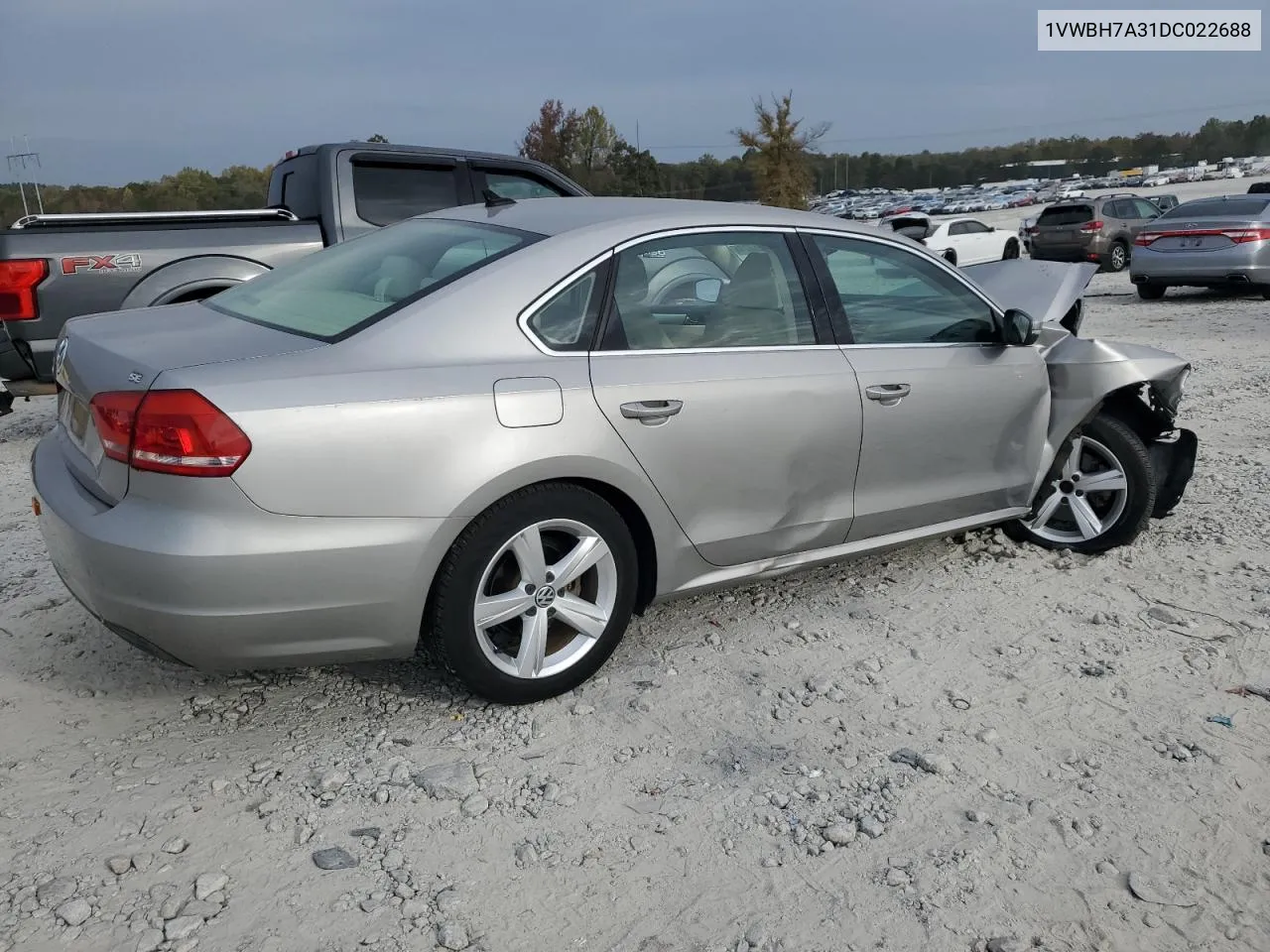 2013 Volkswagen Passat Se VIN: 1VWBH7A31DC022688 Lot: 79001074