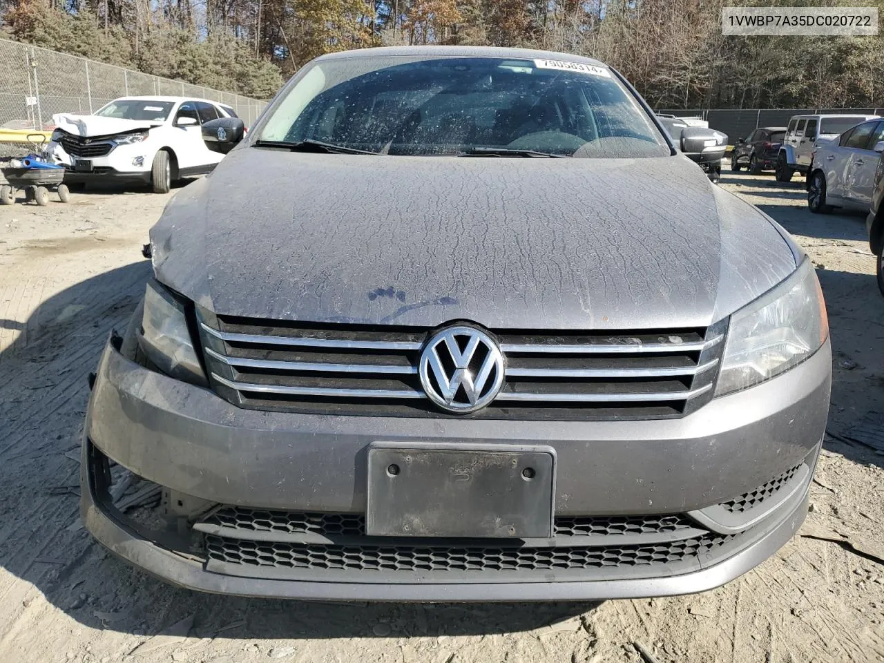 2013 Volkswagen Passat Se VIN: 1VWBP7A35DC020722 Lot: 79058314