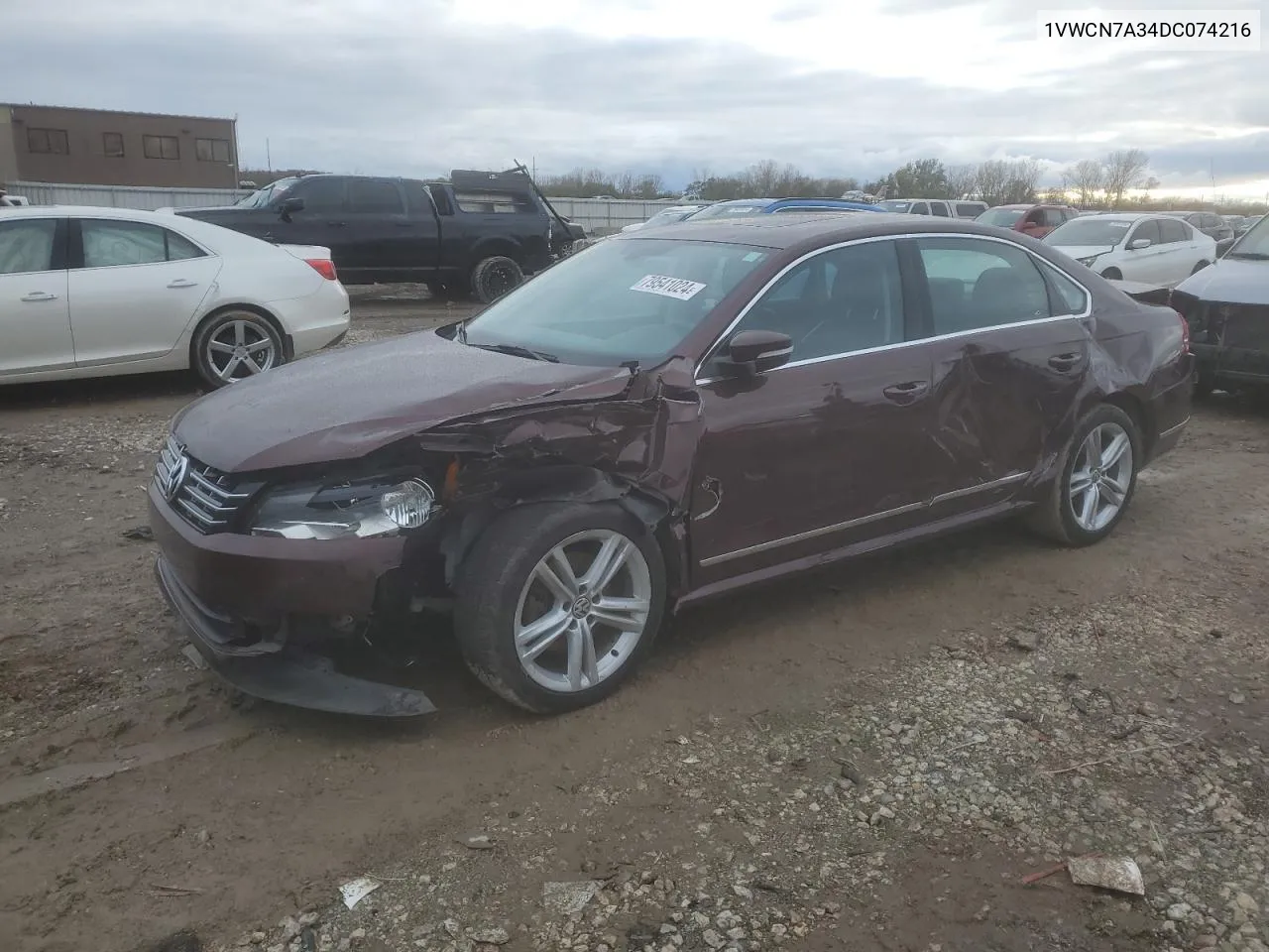 2013 Volkswagen Passat Sel VIN: 1VWCN7A34DC074216 Lot: 79541024