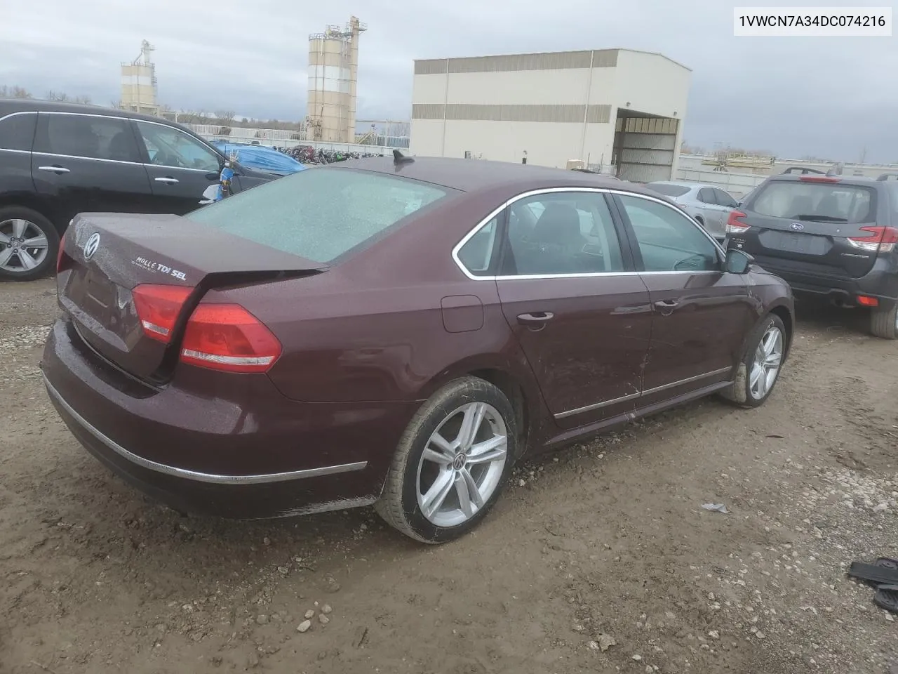 2013 Volkswagen Passat Sel VIN: 1VWCN7A34DC074216 Lot: 79541024