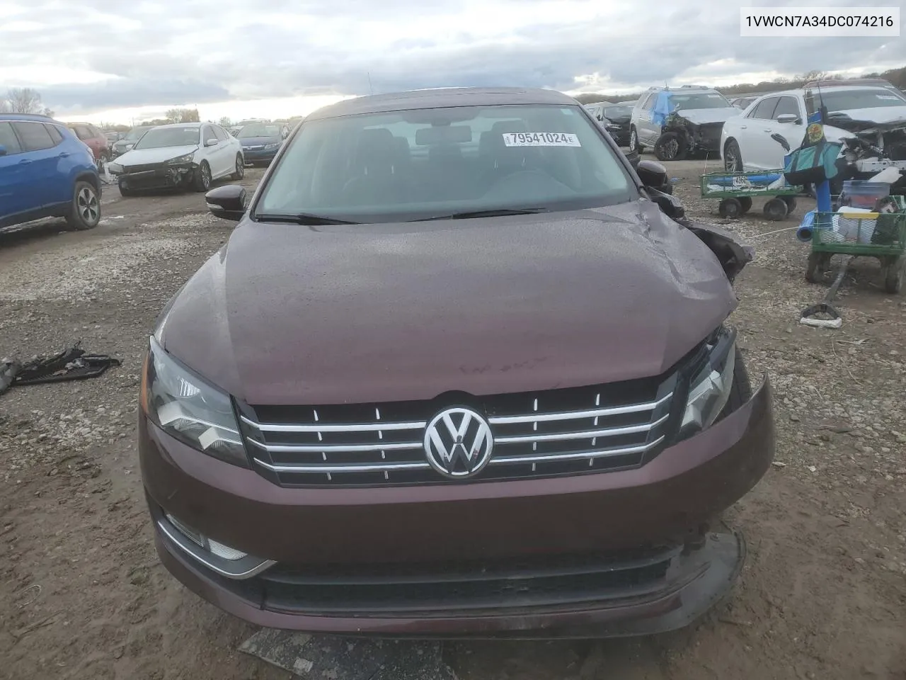 2013 Volkswagen Passat Sel VIN: 1VWCN7A34DC074216 Lot: 79541024