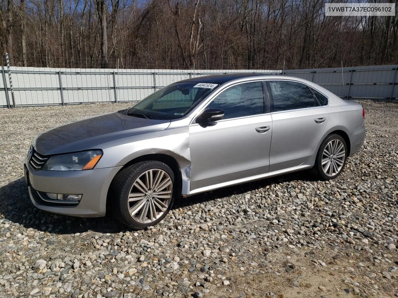 2014 Volkswagen Passat Se VIN: 1VWBT7A37EC096102 Lot: 44941924