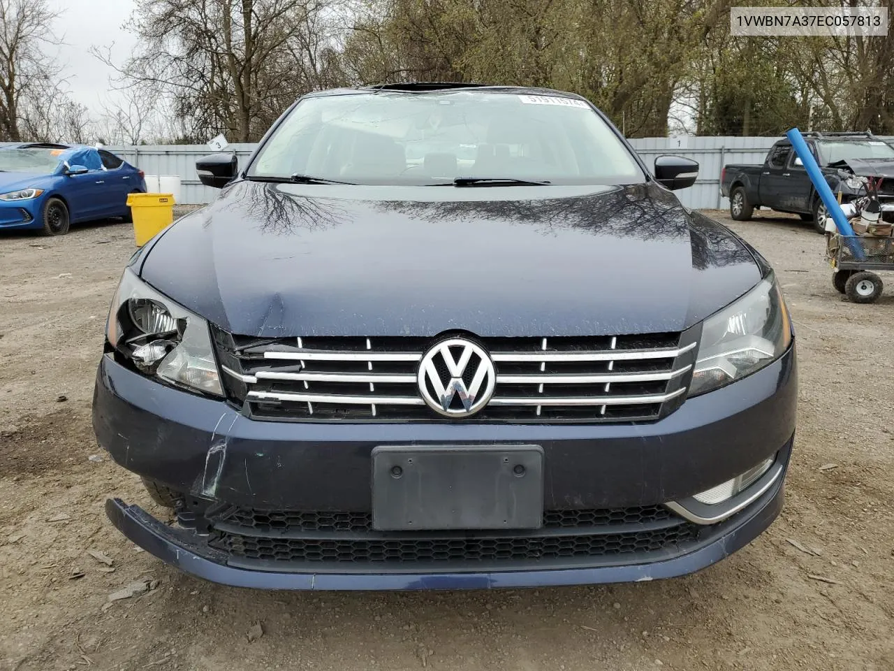 2014 Volkswagen Passat Se VIN: 1VWBN7A37EC057813 Lot: 51911574