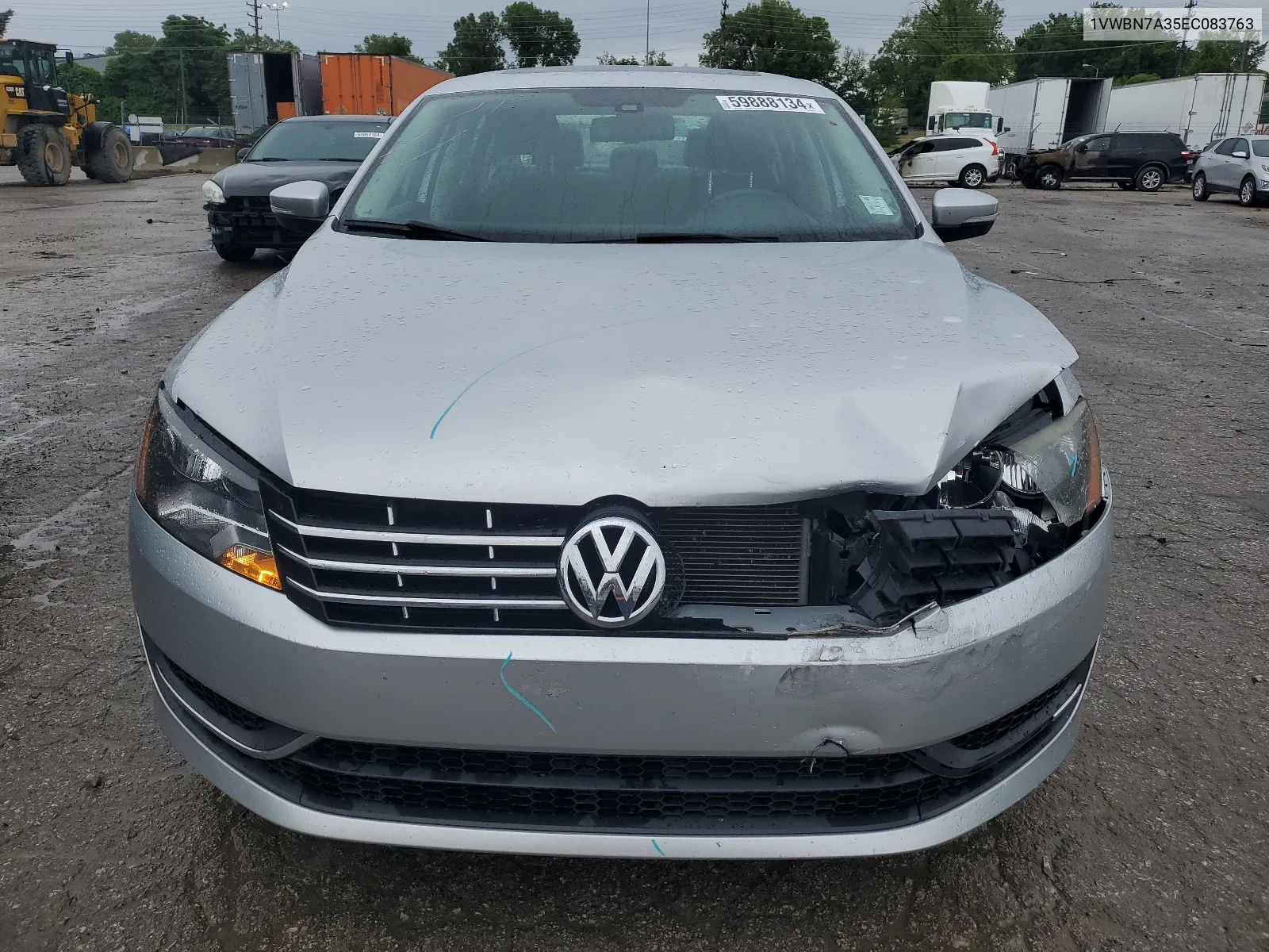 2014 Volkswagen Passat Se VIN: 1VWBN7A35EC083763 Lot: 59888134