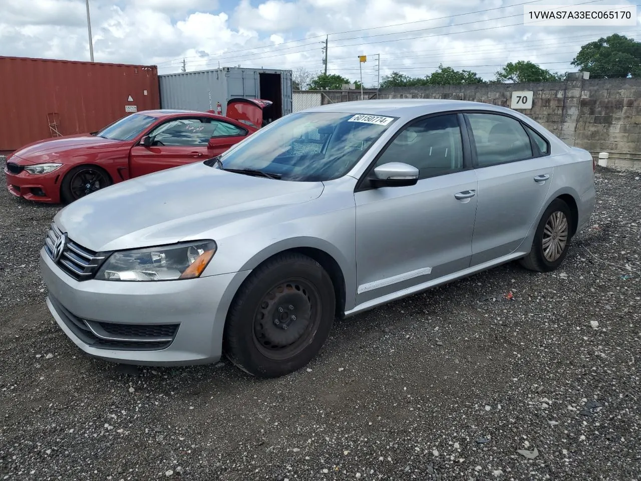 2014 Volkswagen Passat S VIN: 1VWAS7A33EC065170 Lot: 60150774