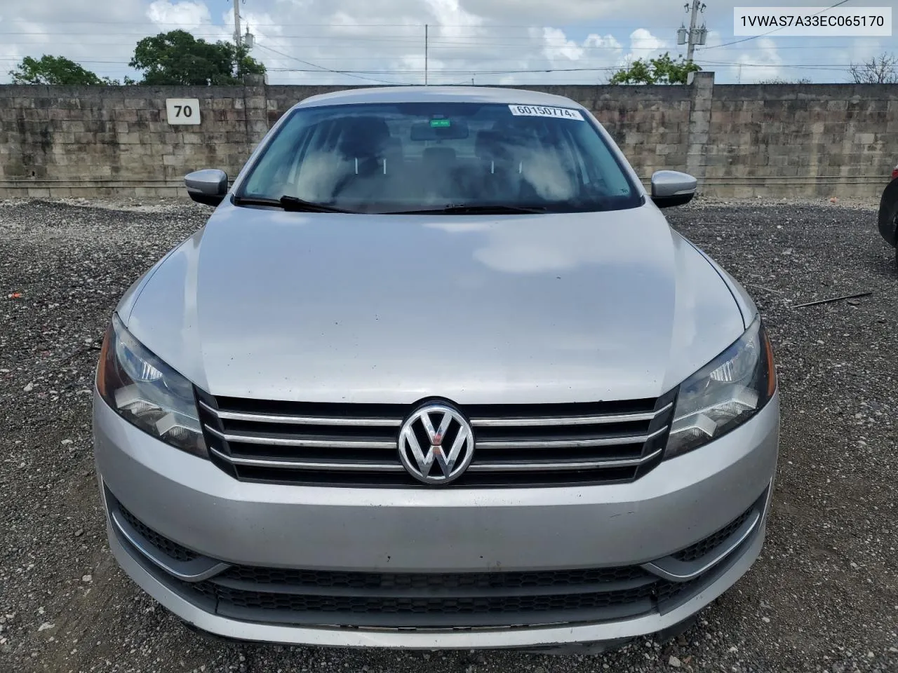 2014 Volkswagen Passat S VIN: 1VWAS7A33EC065170 Lot: 60150774