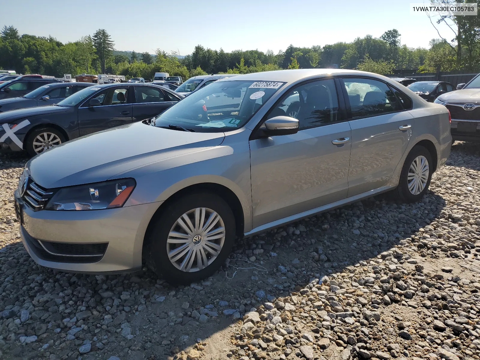 2014 Volkswagen Passat S VIN: 1VWAT7A30EC105783 Lot: 60275874