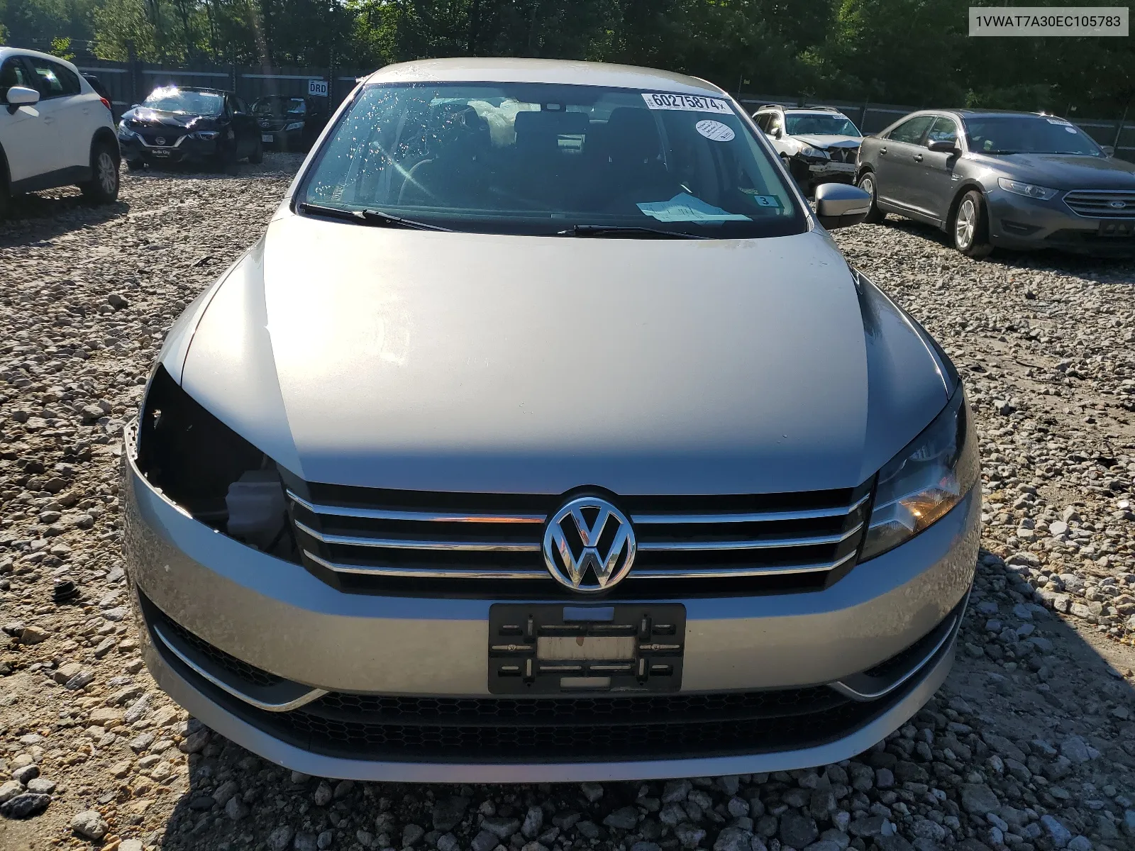 2014 Volkswagen Passat S VIN: 1VWAT7A30EC105783 Lot: 60275874