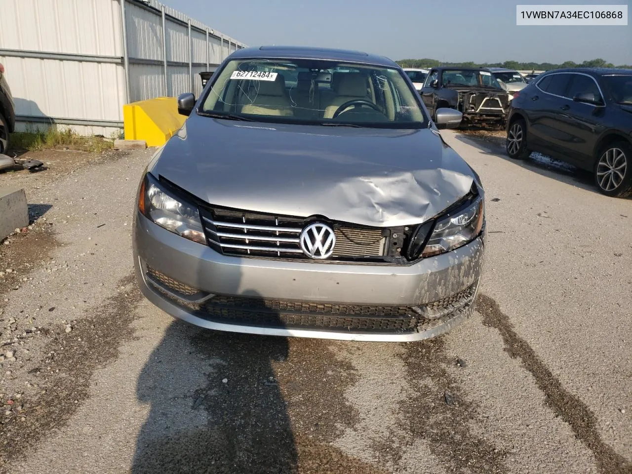 2014 Volkswagen Passat Se VIN: 1VWBN7A34EC106868 Lot: 62712484