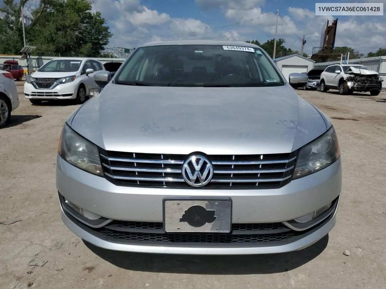 1VWCS7A36EC061428 2014 Volkswagen Passat Sel