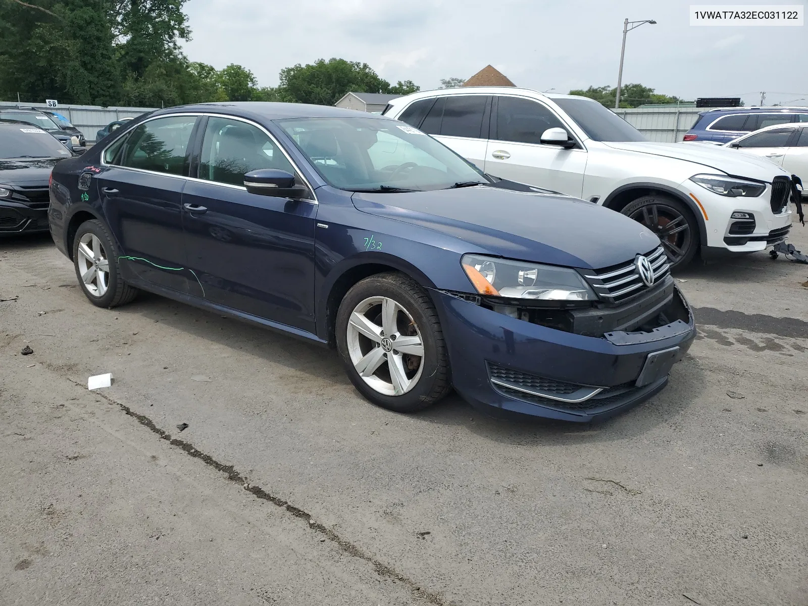 2014 Volkswagen Passat S VIN: 1VWAT7A32EC031122 Lot: 64421194