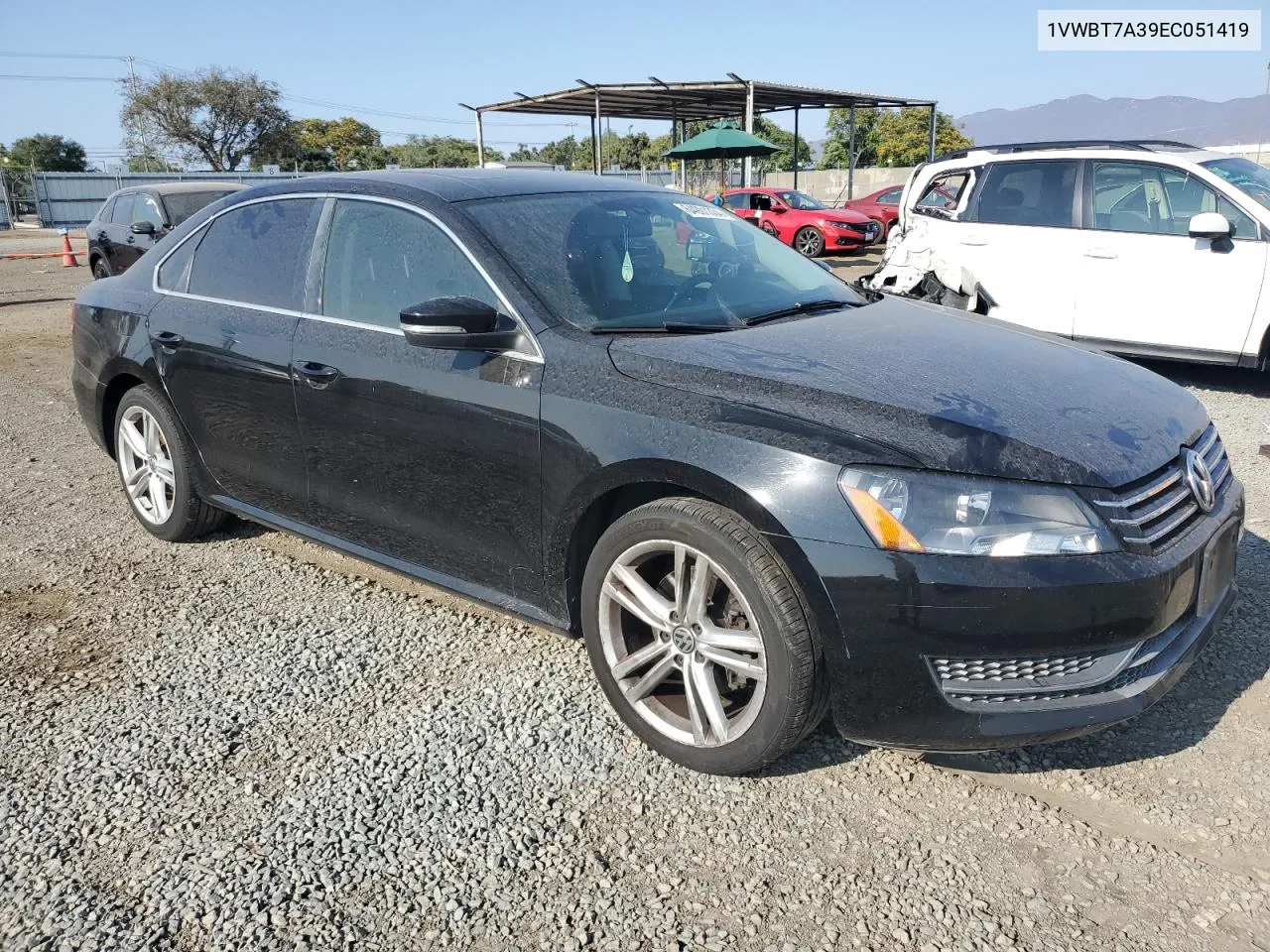 2014 Volkswagen Passat Se VIN: 1VWBT7A39EC051419 Lot: 64901304