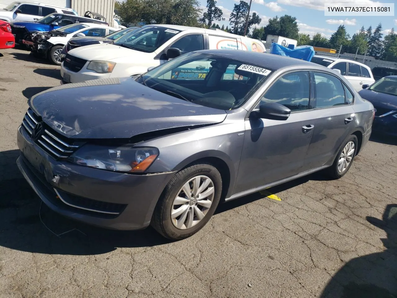 2014 Volkswagen Passat S VIN: 1VWAT7A37EC115081 Lot: 65155584