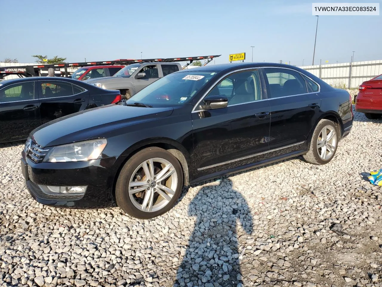 2014 Volkswagen Passat Sel VIN: 1VWCN7A33EC083524 Lot: 65785844