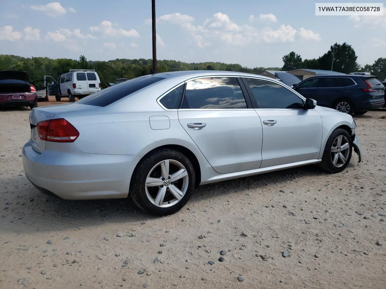 2014 Volkswagen Passat S VIN: 1VWAT7A38EC058728 Lot: 67663524