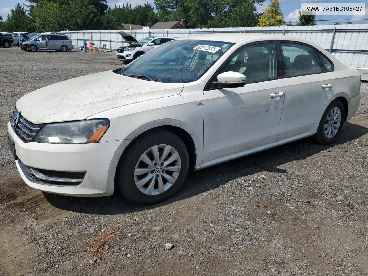 2014 Volkswagen Passat S VIN: 1VWAT7A31EC103427 Lot: 68312274