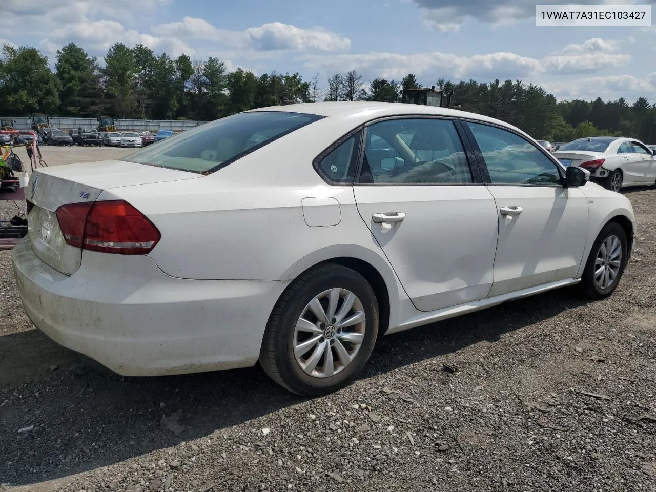 2014 Volkswagen Passat S VIN: 1VWAT7A31EC103427 Lot: 68312274