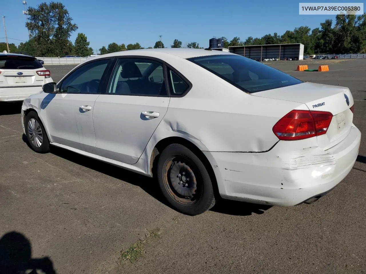 2014 Volkswagen Passat S VIN: 1VWAP7A39EC005380 Lot: 68375414