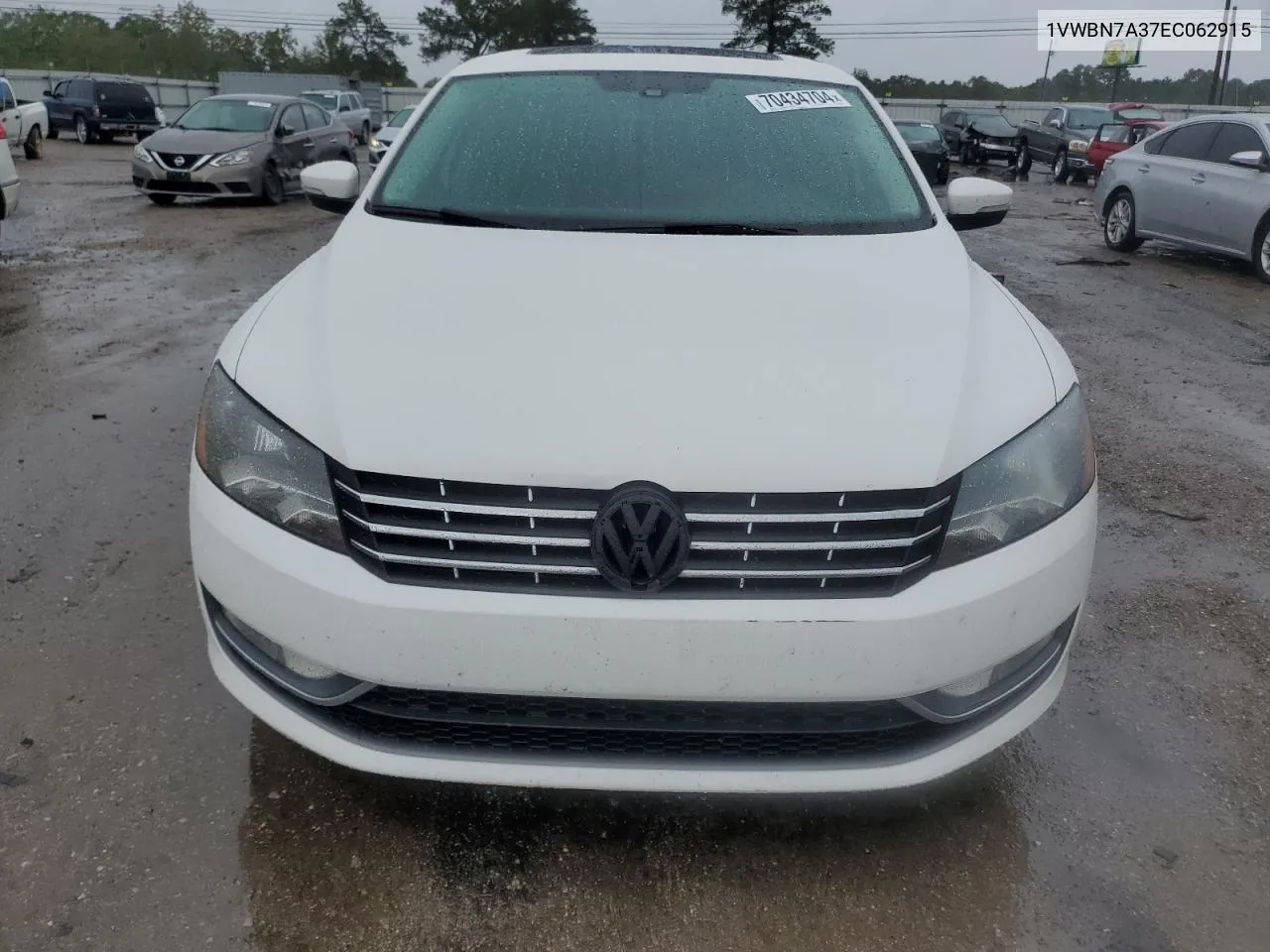 2014 Volkswagen Passat Se VIN: 1VWBN7A37EC062915 Lot: 70434704