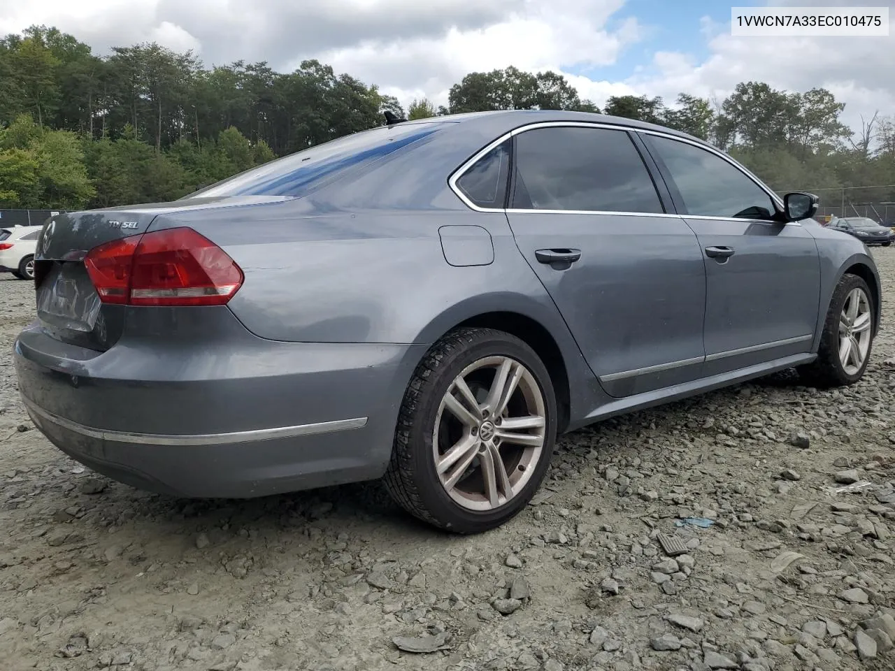 1VWCN7A33EC010475 2014 Volkswagen Passat Sel