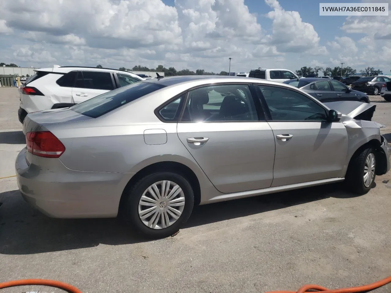 2014 Volkswagen Passat S VIN: 1VWAH7A36EC011845 Lot: 70629974