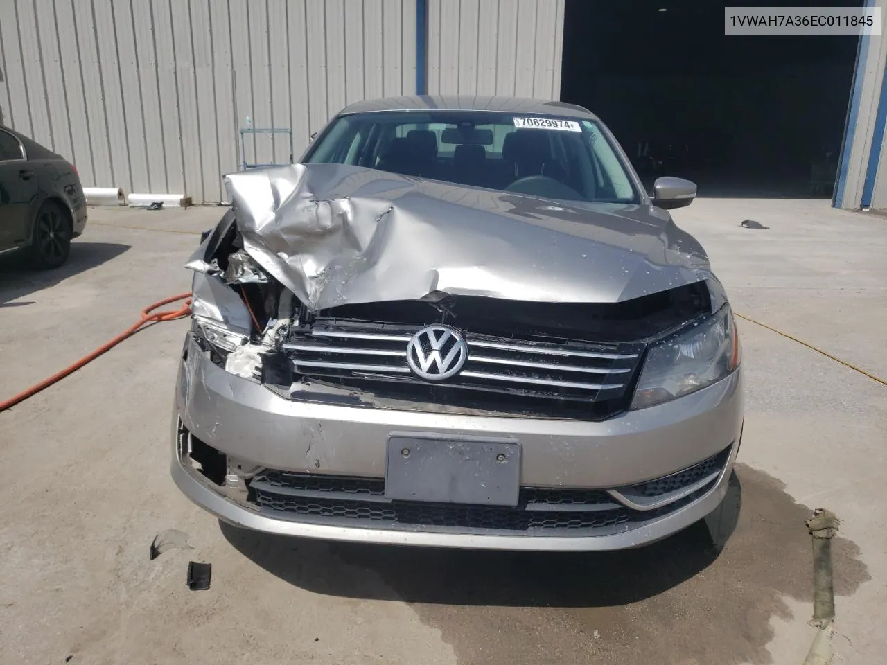 2014 Volkswagen Passat S VIN: 1VWAH7A36EC011845 Lot: 70629974