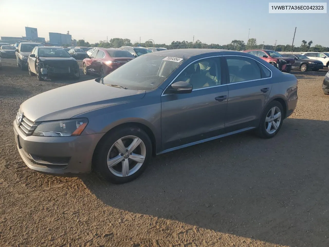 2014 Volkswagen Passat Se VIN: 1VWBT7A36EC042323 Lot: 70854954