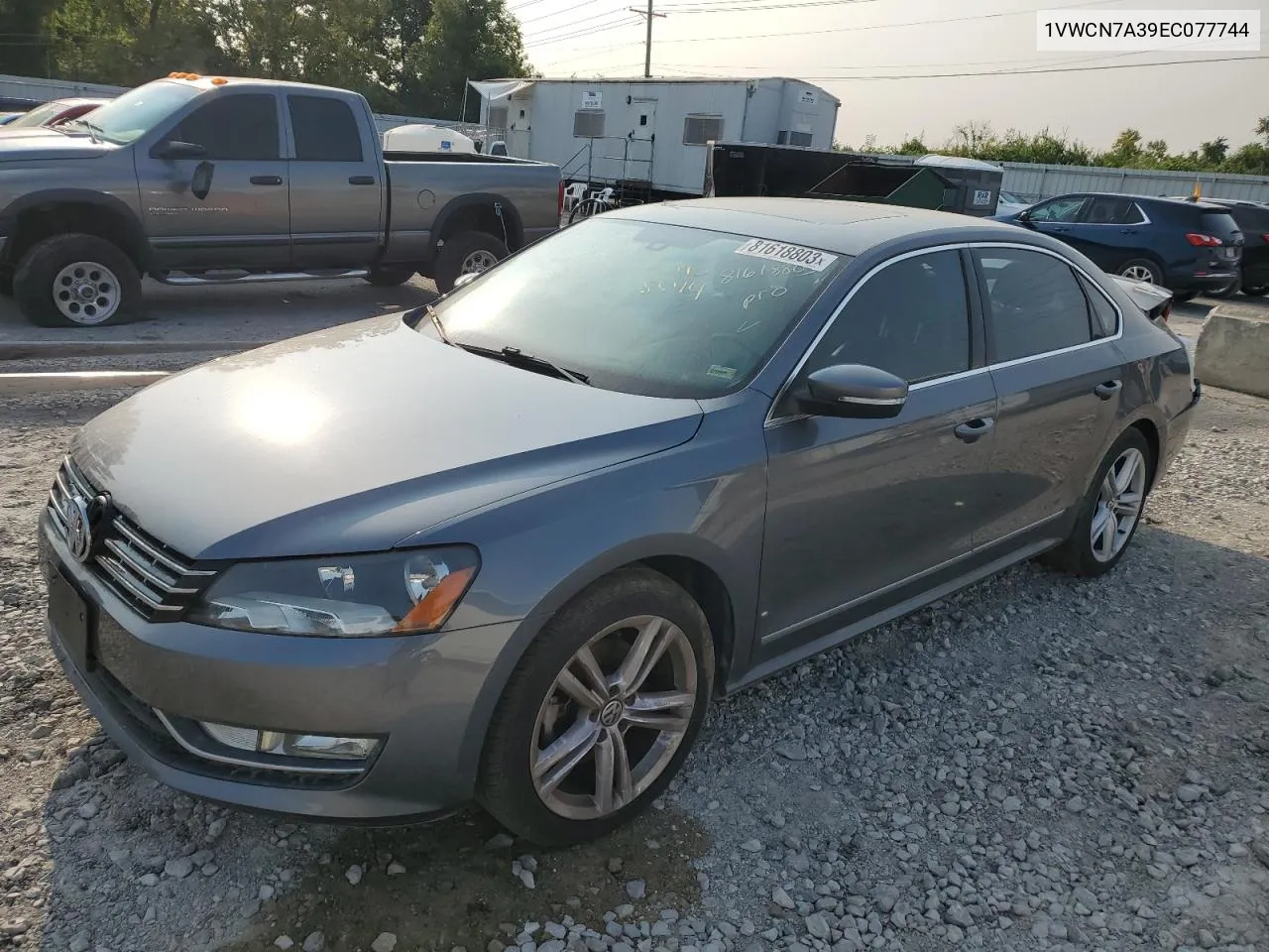 2014 Volkswagen Passat Sel VIN: 1VWCN7A39EC077744 Lot: 70958644