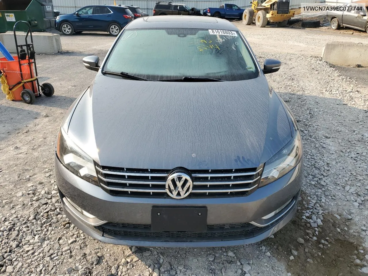 2014 Volkswagen Passat Sel VIN: 1VWCN7A39EC077744 Lot: 70958644