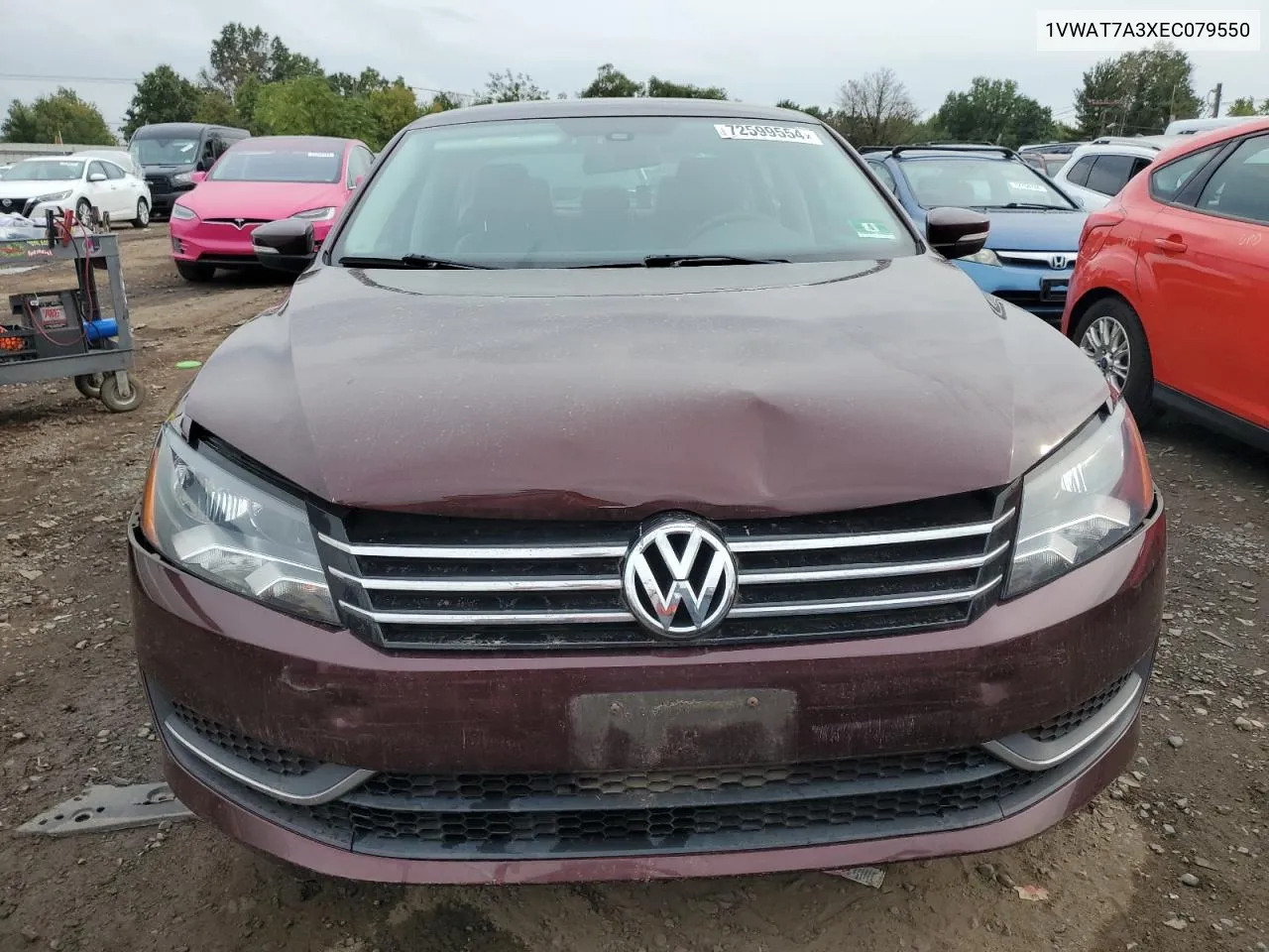 2014 Volkswagen Passat S VIN: 1VWAT7A3XEC079550 Lot: 72599554