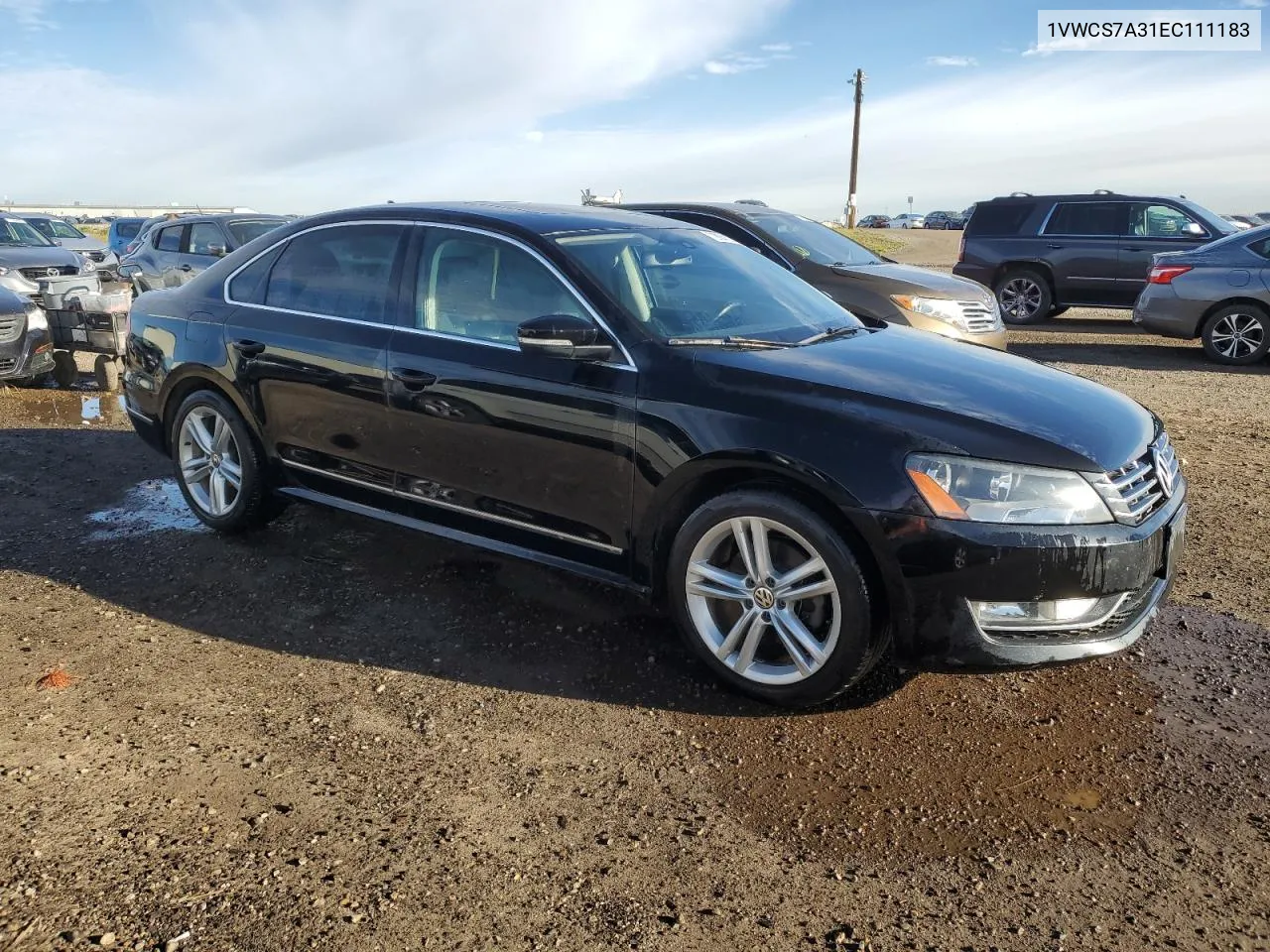 2014 Volkswagen Passat Sel VIN: 1VWCS7A31EC111183 Lot: 72804324