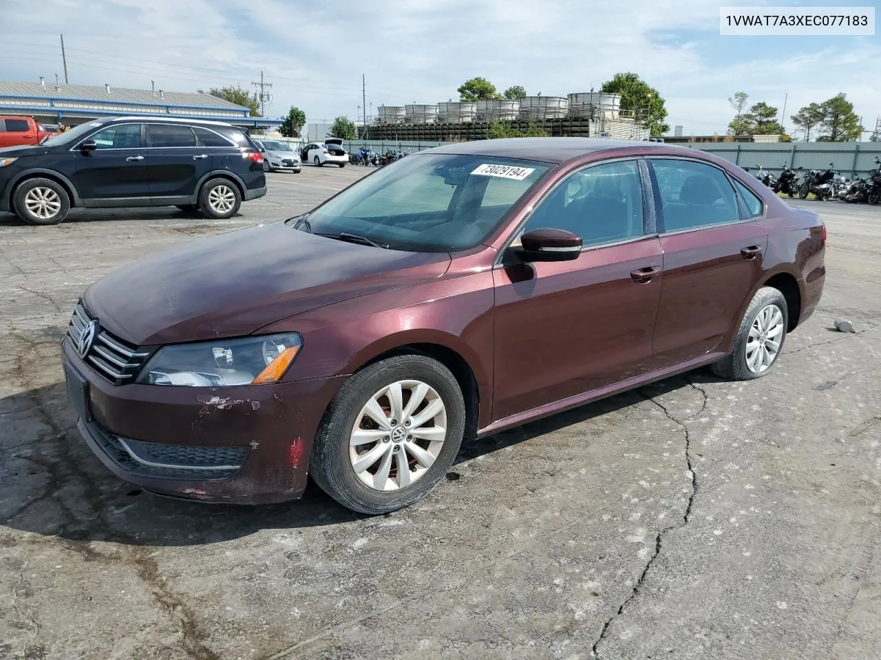 2014 Volkswagen Passat S VIN: 1VWAT7A3XEC077183 Lot: 73029194