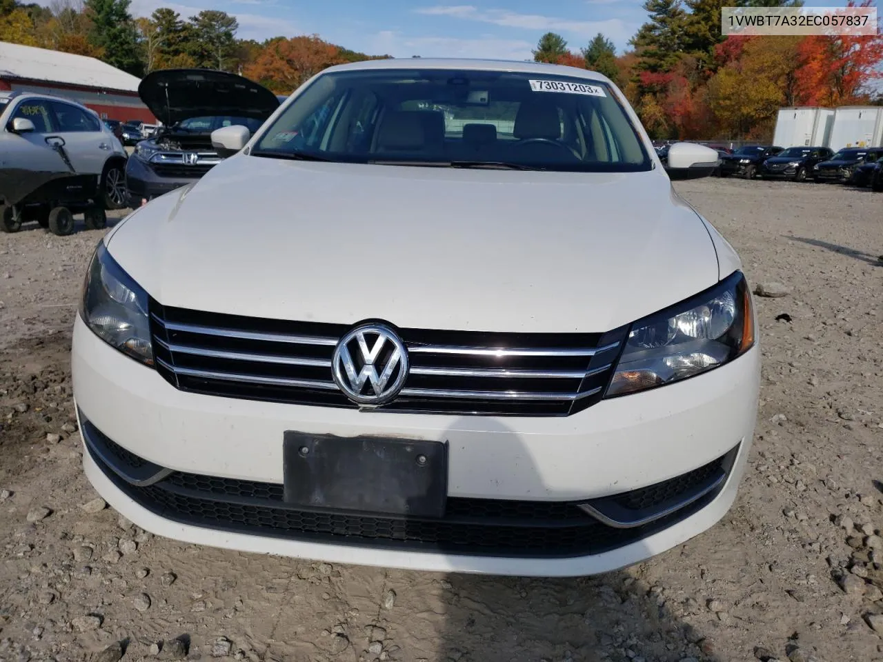 2014 Volkswagen Passat Se VIN: 1VWBT7A32EC057837 Lot: 73031203