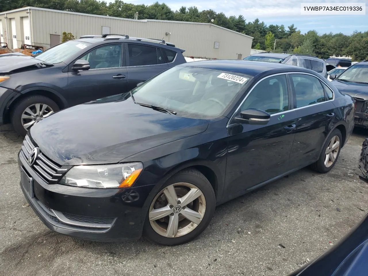 2014 Volkswagen Passat Se VIN: 1VWBP7A34EC019336 Lot: 73120224