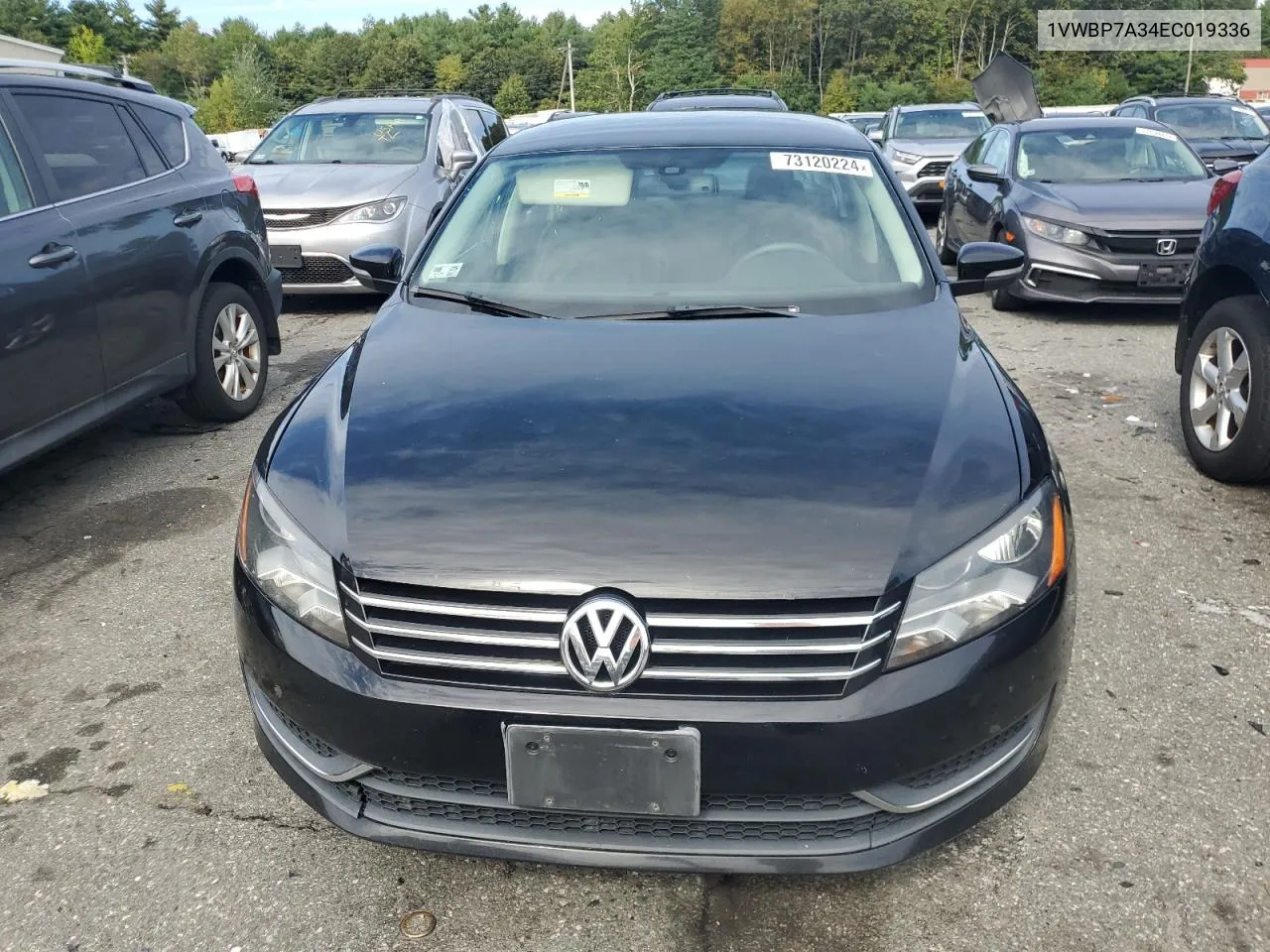 2014 Volkswagen Passat Se VIN: 1VWBP7A34EC019336 Lot: 73120224