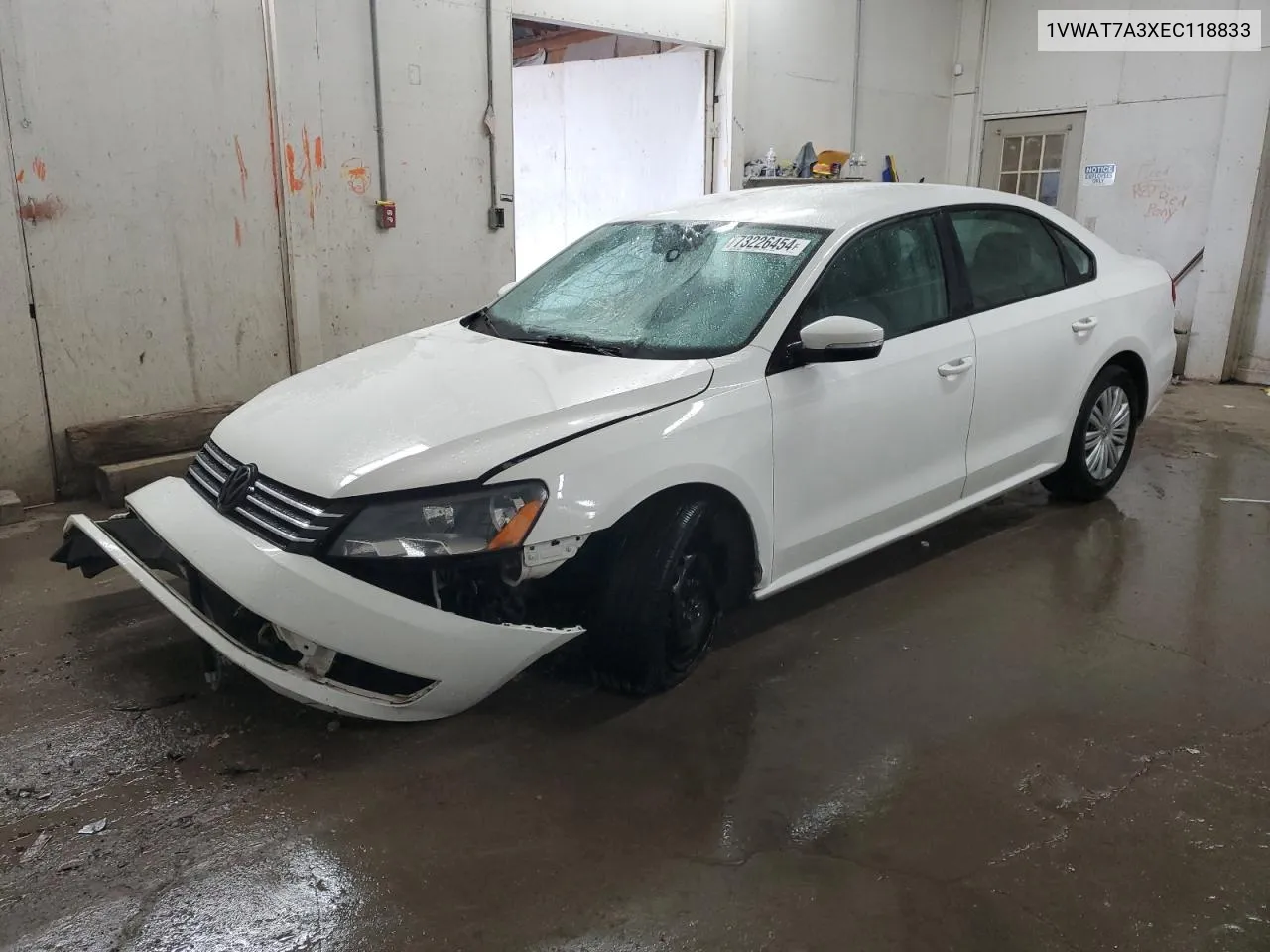 1VWAT7A3XEC118833 2014 Volkswagen Passat S