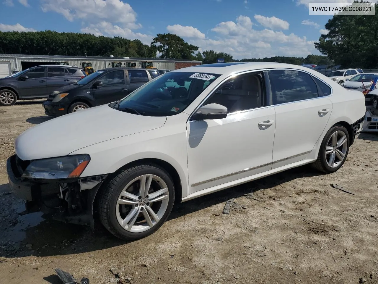 2014 Volkswagen Passat Sel VIN: 1VWCT7A39EC008221 Lot: 73388254