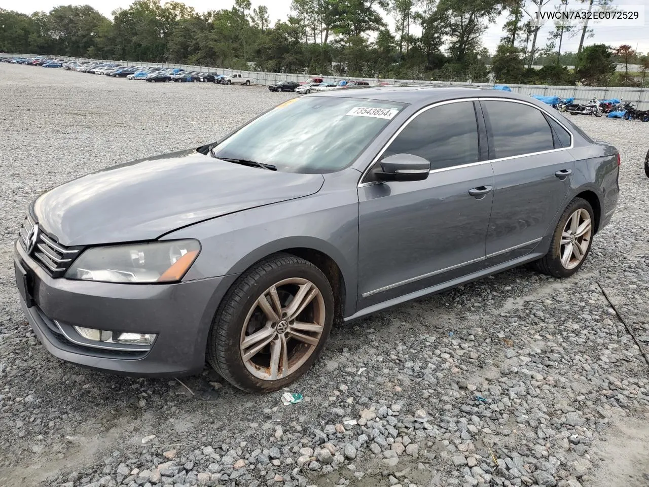 2014 Volkswagen Passat Sel VIN: 1VWCN7A32EC072529 Lot: 73543854