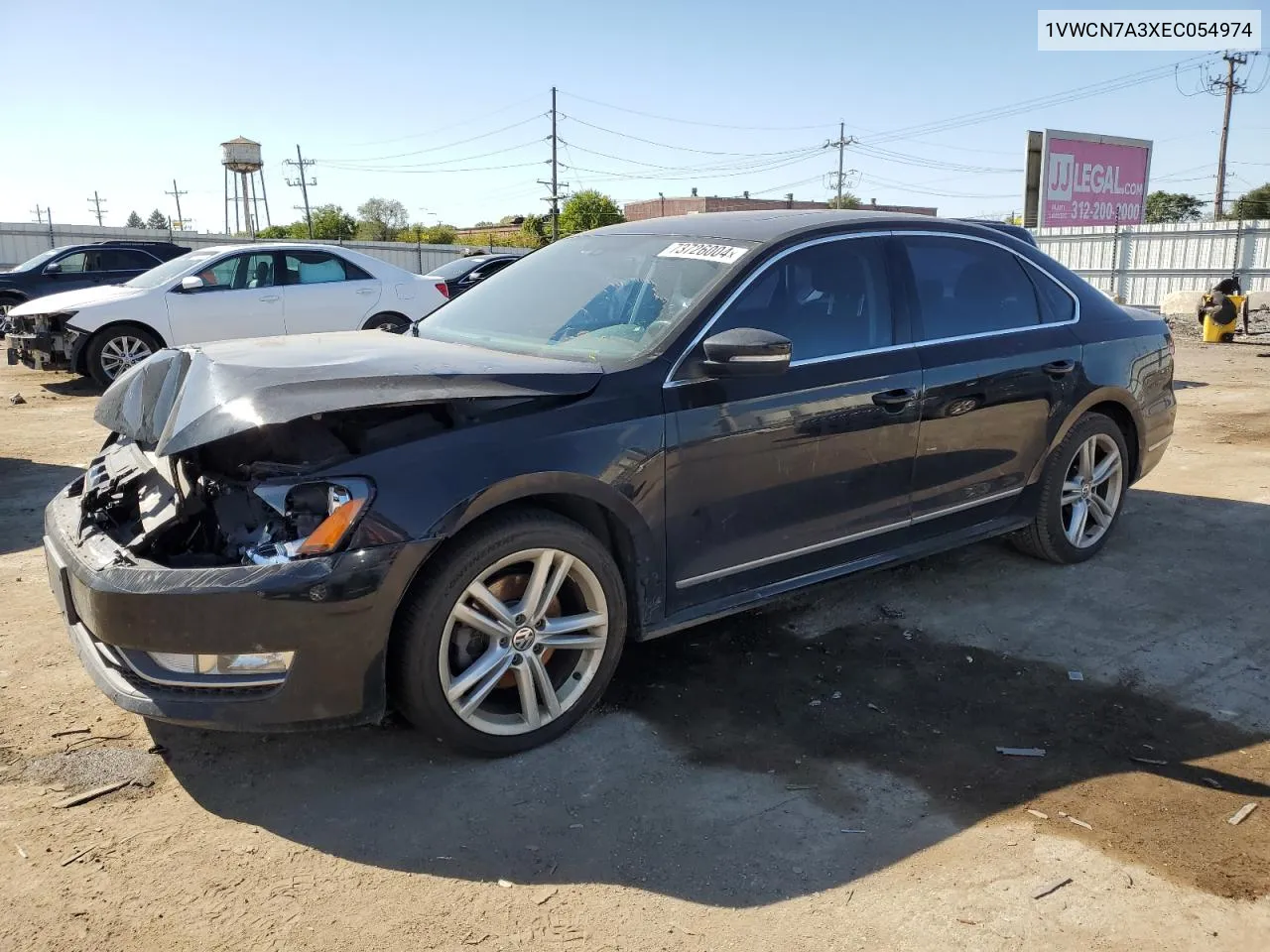 2014 Volkswagen Passat Sel VIN: 1VWCN7A3XEC054974 Lot: 73726004