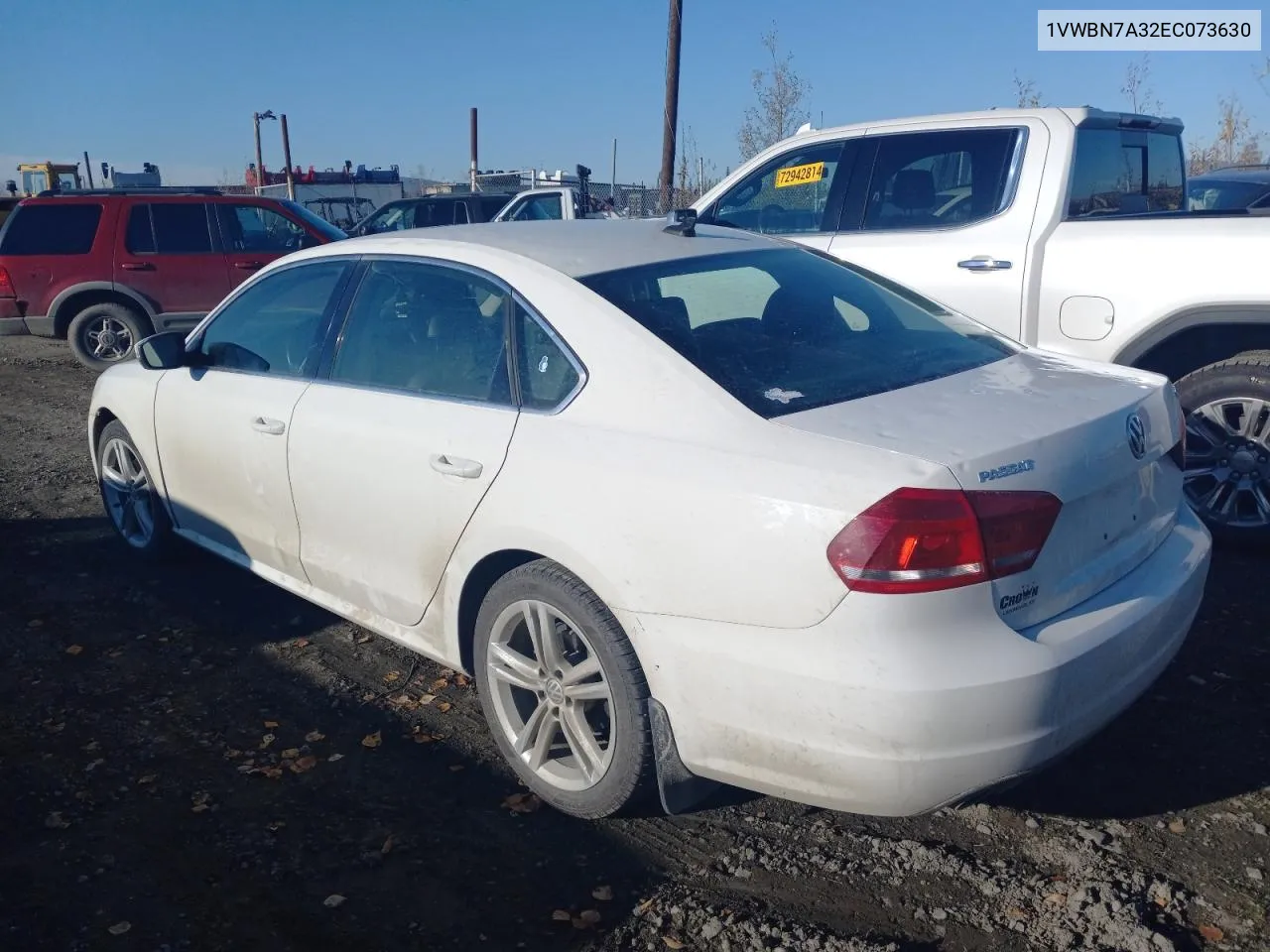 1VWBN7A32EC073630 2014 Volkswagen Passat Se