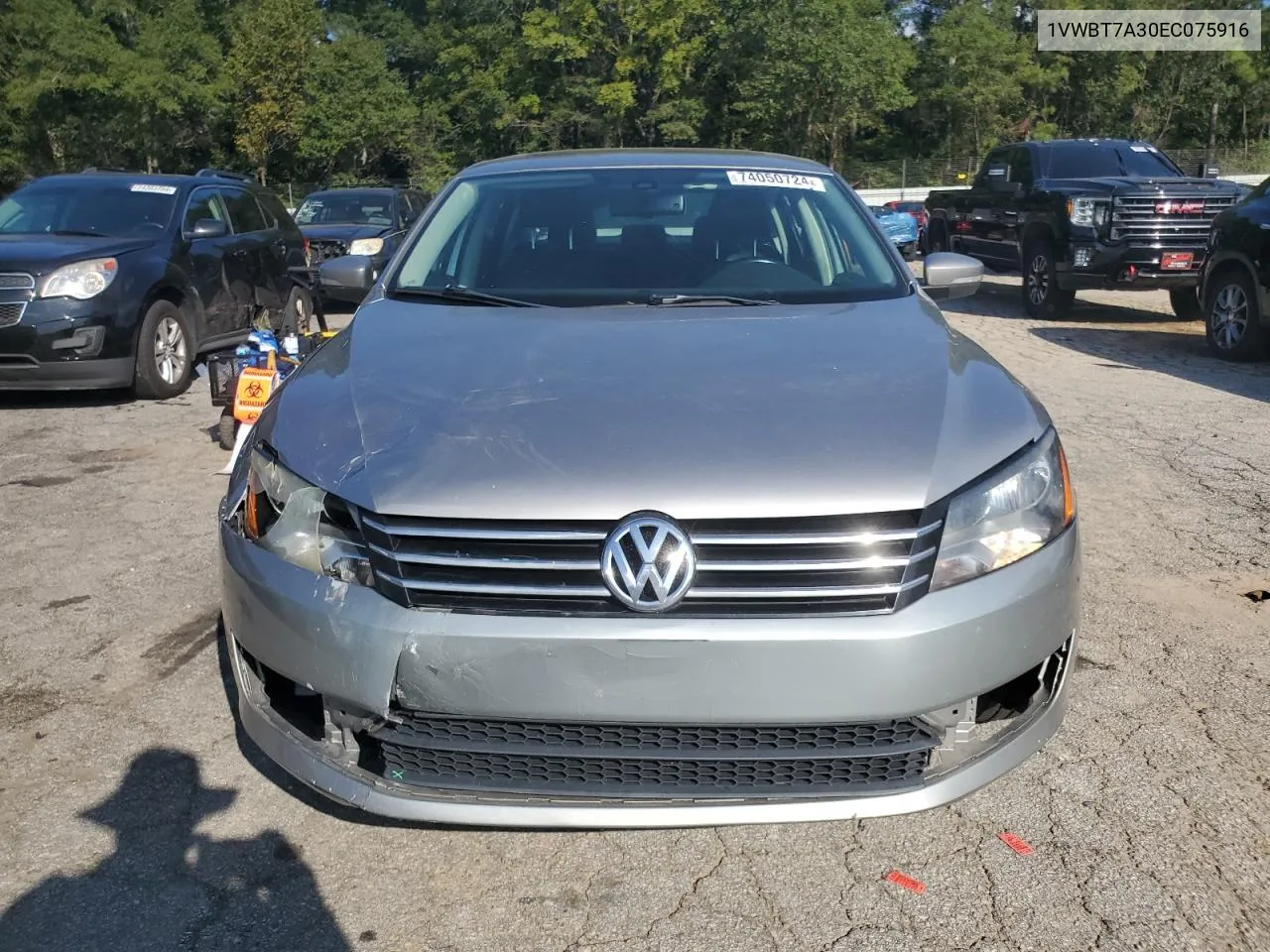 2014 Volkswagen Passat Se VIN: 1VWBT7A30EC075916 Lot: 74050724