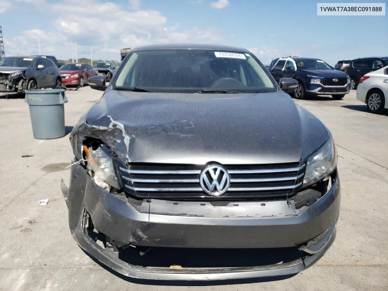 2014 Volkswagen Passat S VIN: 1VWAT7A38EC091888 Lot: 74250024