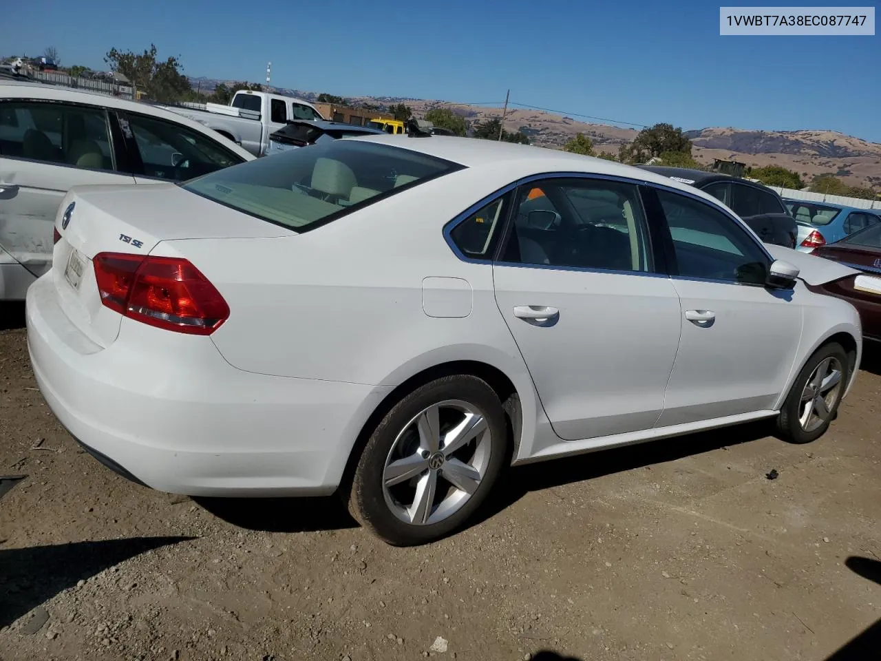 2014 Volkswagen Passat Se VIN: 1VWBT7A38EC087747 Lot: 74390034