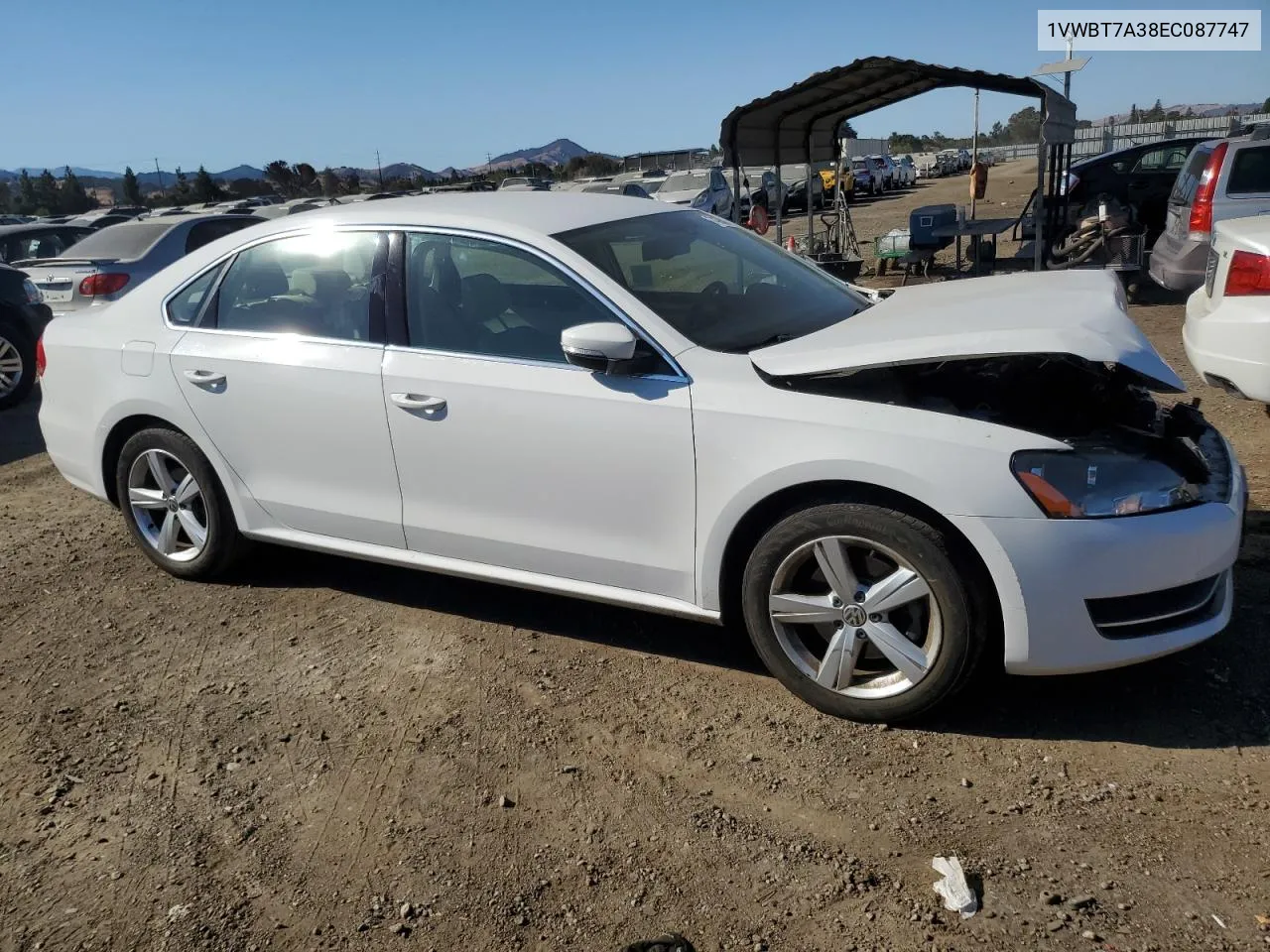 2014 Volkswagen Passat Se VIN: 1VWBT7A38EC087747 Lot: 74390034