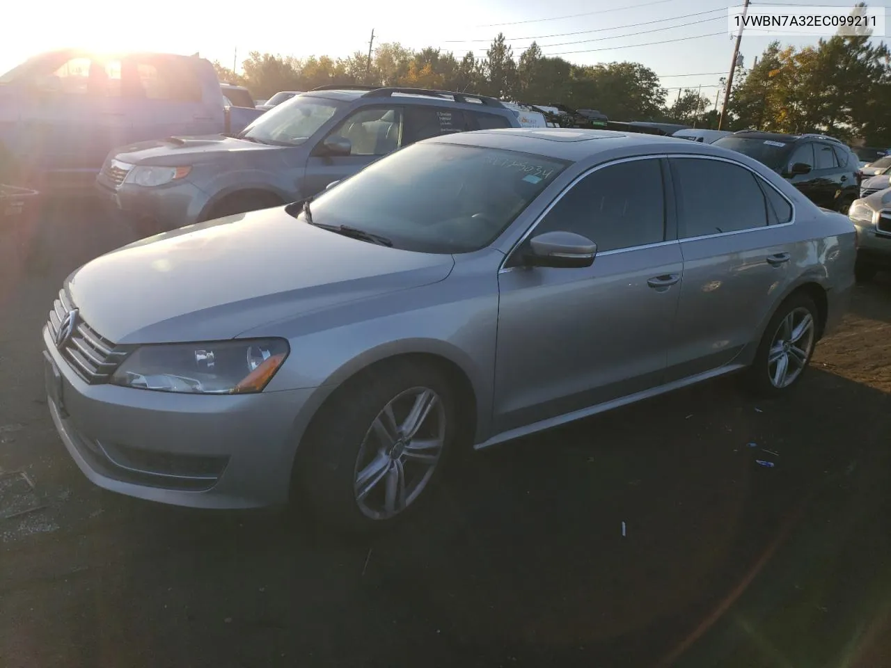 2014 Volkswagen Passat Se VIN: 1VWBN7A32EC099211 Lot: 74725034