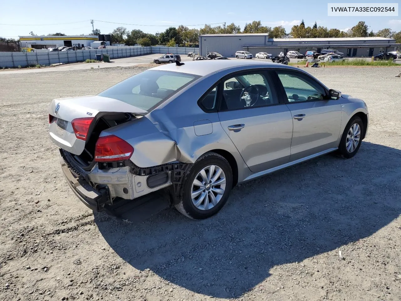 2014 Volkswagen Passat S VIN: 1VWAT7A33EC092544 Lot: 74748534