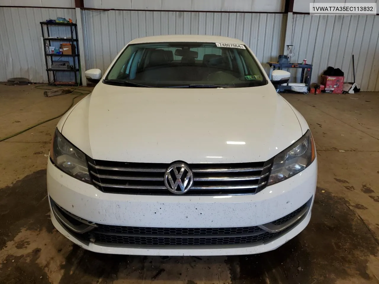 2014 Volkswagen Passat S VIN: 1VWAT7A35EC113832 Lot: 74807064