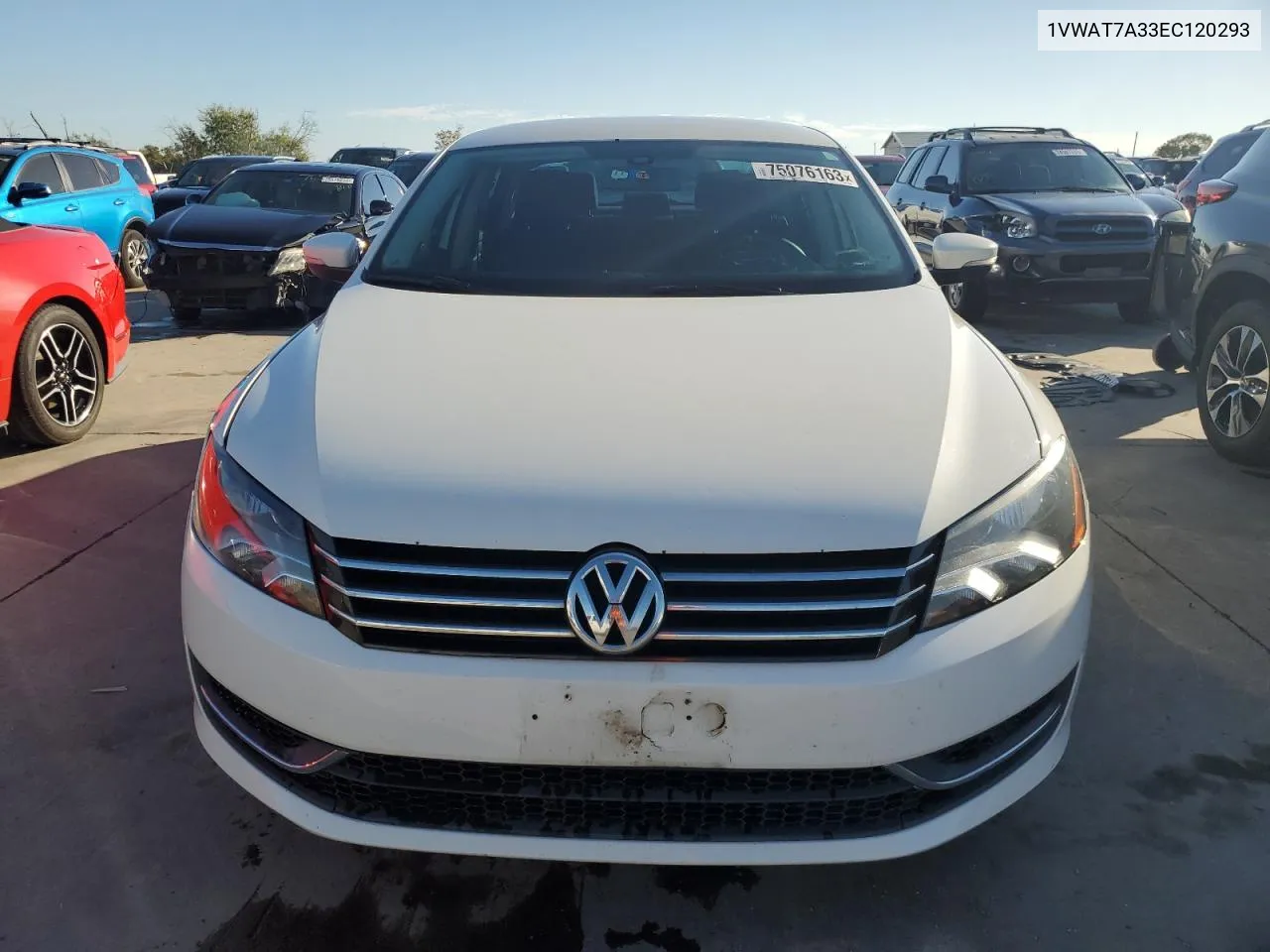 2014 Volkswagen Passat S VIN: 1VWAT7A33EC120293 Lot: 75076163